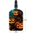 thumbnail image 6 of Square 2Pack PU Leather Halloween Pumpkin Cruise Luggage Tag with Privacy Cover and Name ID Tag for Travel Handbags Backpacks Luggage Tags, 6 of 6