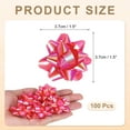 thumbnail image 2 of Uxcell 100Pcs Mini Star Gift Bows, Small Christmas Rainbow Film Gift Wrapping Self-Adhesive Bows Red, 2 of 6