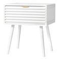 thumbnail image 7 of Solid Wood Nightstands with Drawers, Mid Century Modern Side Table, Small End Table Night Stand with Storage Drawer for Living Room, Bedroom, White, 7 of 7