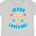 thumbnail image 4 of Inktastic Easter Jesus Loves Me with Cross and Flowers Boys or Girls Toddler T-Shirt, 4 of 5