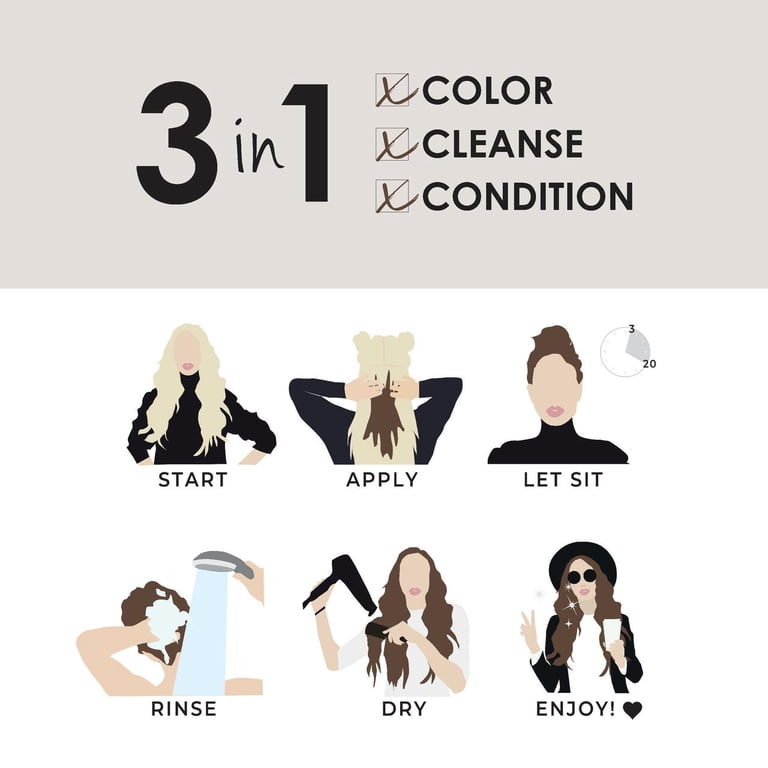 Keracolor Semi Permanent Hair Dye 3 in 1 Clenditioner, Mocha, 12