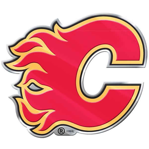 Calgary Flames Color Emblem 3 Car Team Decal No Size