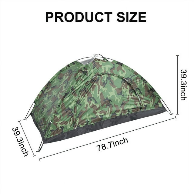 Tente de Camping Portable pour 1 Personne, Randonnée en Plein Air, Voyage, Camouflage, Tente de Sieste de Camping