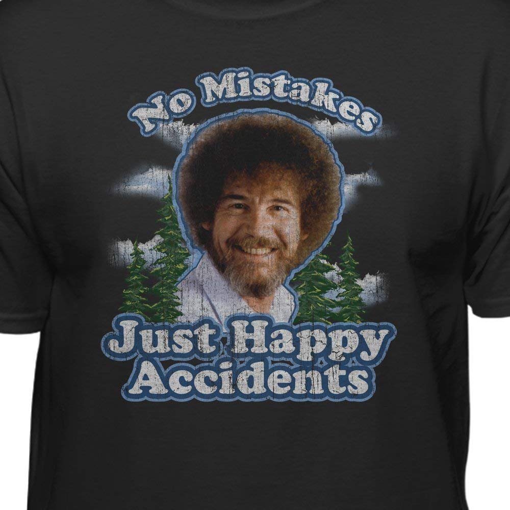 Situen Bob Ross No Mistakes/Positive Vibes T-Shirts Situen Bob Ross No Mistakes/Positive Vibes T-Shirts