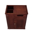 thumbnail image 3 of Powered Traditional End Table With Charging Station - Narrow Side Ports And Outlets For Bedroom Living Room, Red Walnut In Space-saving Design Function, 3 of 6