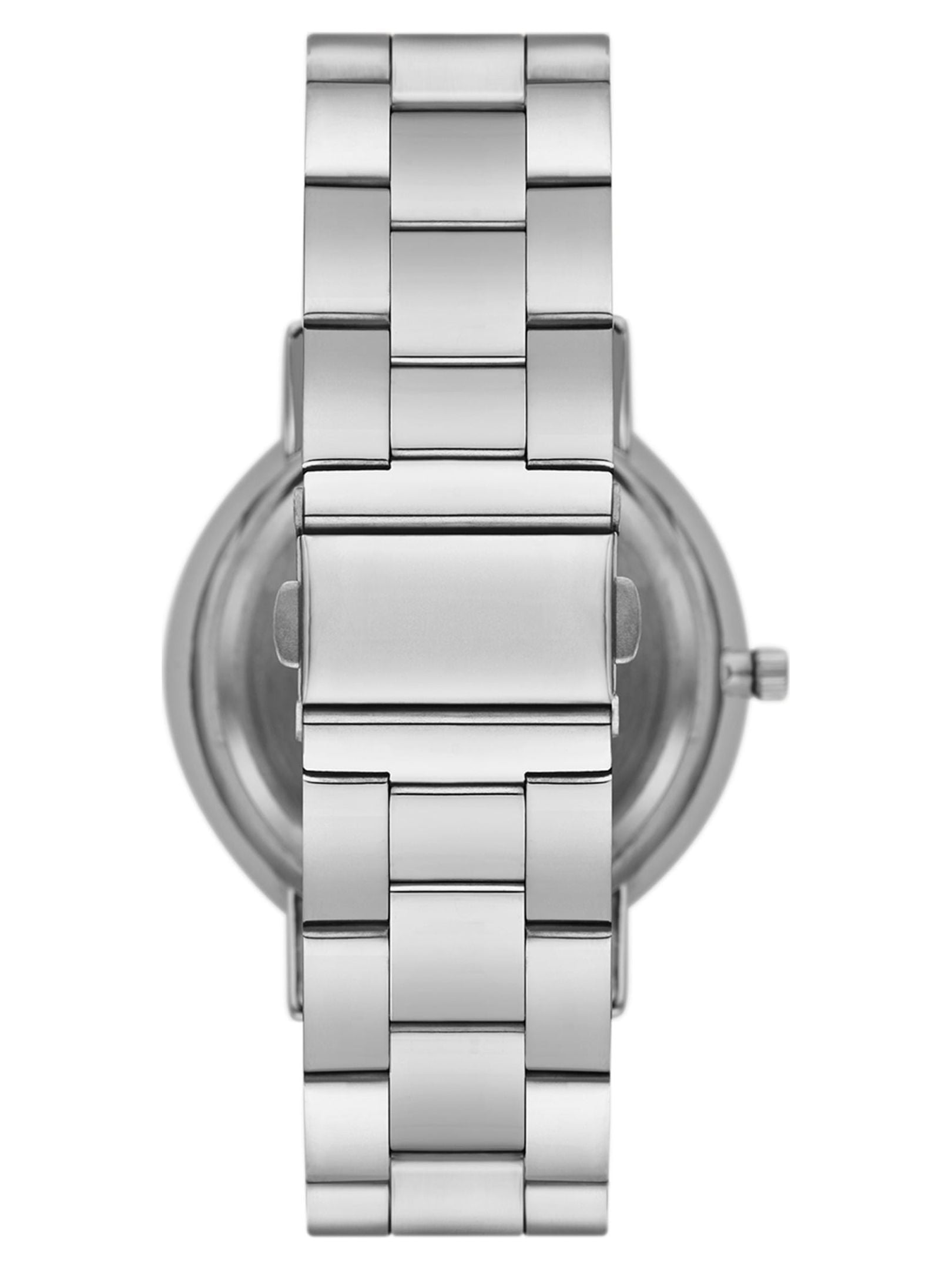 George Brand Men's Wristwatch: Silver Tone Case, Black Dial, 3-Link Bracelet (FMDOGE050)