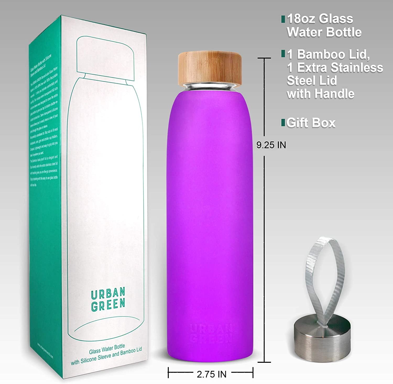1mtg Stained Glass 18 oz Water Bottle with Straw Lid Insulated Water  Bottles Stainless Steel Leak Proof Thermos 