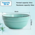 thumbnail image 5 of HAPPY KIT Hand-painted Ceramic Cereal Soup Bowls, 6 inch, warm colors  Set of 6, 24 oz, 5 of 7