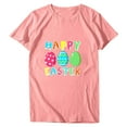 thumbnail image 2 of Daisyyozoid Chemise Joyeuses Pâques pour Femmes Manches Courtes Col Rond Blouse Ample Décontractée, 2 of 4