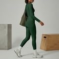thumbnail image 4 of Women's Y2K Casual Workout 2 Piece Outfits Slim Long Sleeve Leggings Soft Stretchy Tracksuit Streetwear, 4 of 6