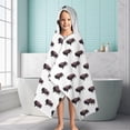 thumbnail image 6 of White Buffalo Pattern Hooded Bath Towel，60"x35" for Ages 3 To 12 Kids, Quick Dry Lightweight Soft Microfiber Hood Beach Towel Cover Up for Kids, 6 of 7