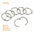 thumbnail image 3 of Unique Bargains Metal Binder Rings, Detachable Snap Clips, Silver Tone, 100 Count, 3 of 5