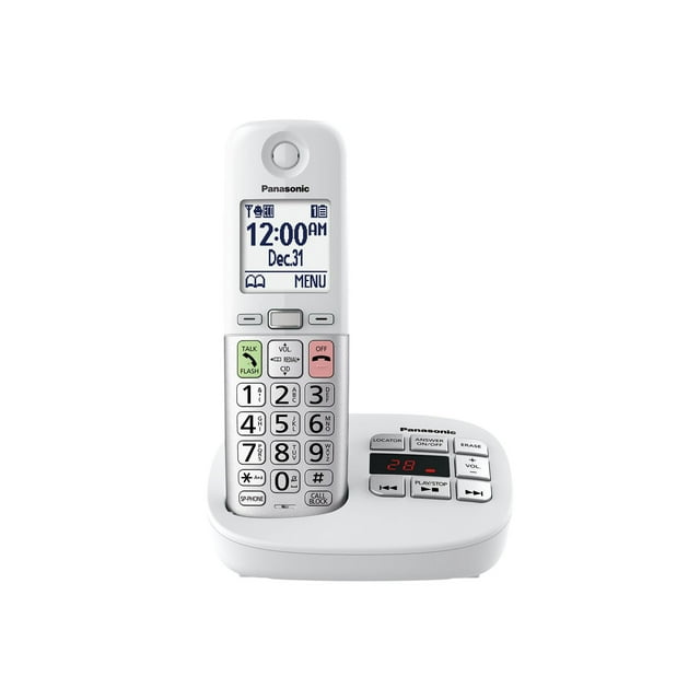 Teléfono inalámbrico Panasonic KX-TGU430W con pantalla grande y botones
