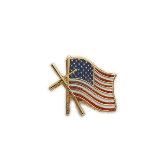 Flag with Cross Lapel Pin