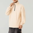 thumbnail image 2 of Dagugfen Workout Tops for Men Sweatshirts Half Zipper Stand Collar Loose Pullover Jogger Hiking Athletic Tops, 2 of 7