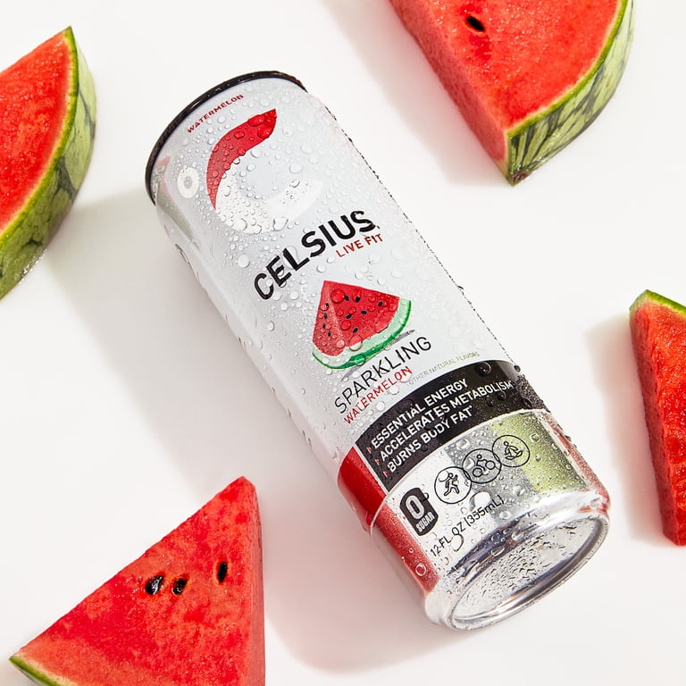 CELSIUS Sparkling Watermelon Energy Drink, 12 fl oz Cans, 12 Pack photo 3