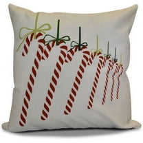 Simply Daisy 16" x 16" Candy Canes Geometric Print Pillow