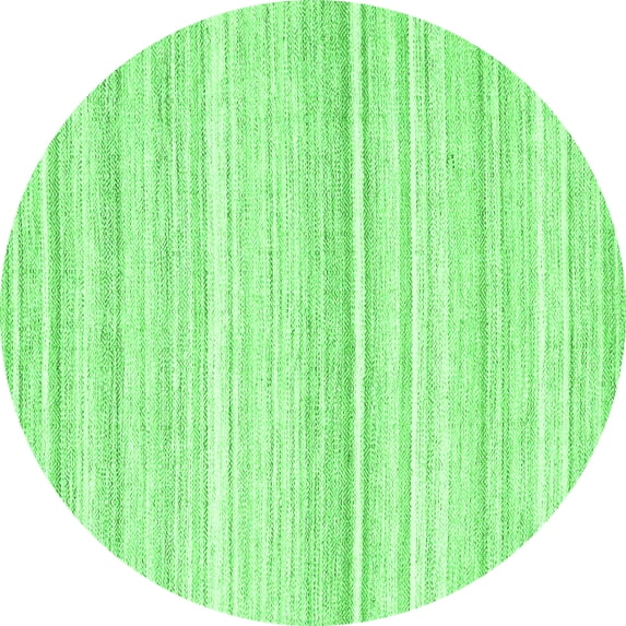 Ahgly Company Indoor Round Abstract Green Contemporary Area Rugs, 3' Round