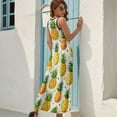 thumbnail image 7 of Lunarable Pineapple Art Sleeveless Dress Women's Summer Suit Dresses for Women 2025 Luxury Party Dress, 7 of 7