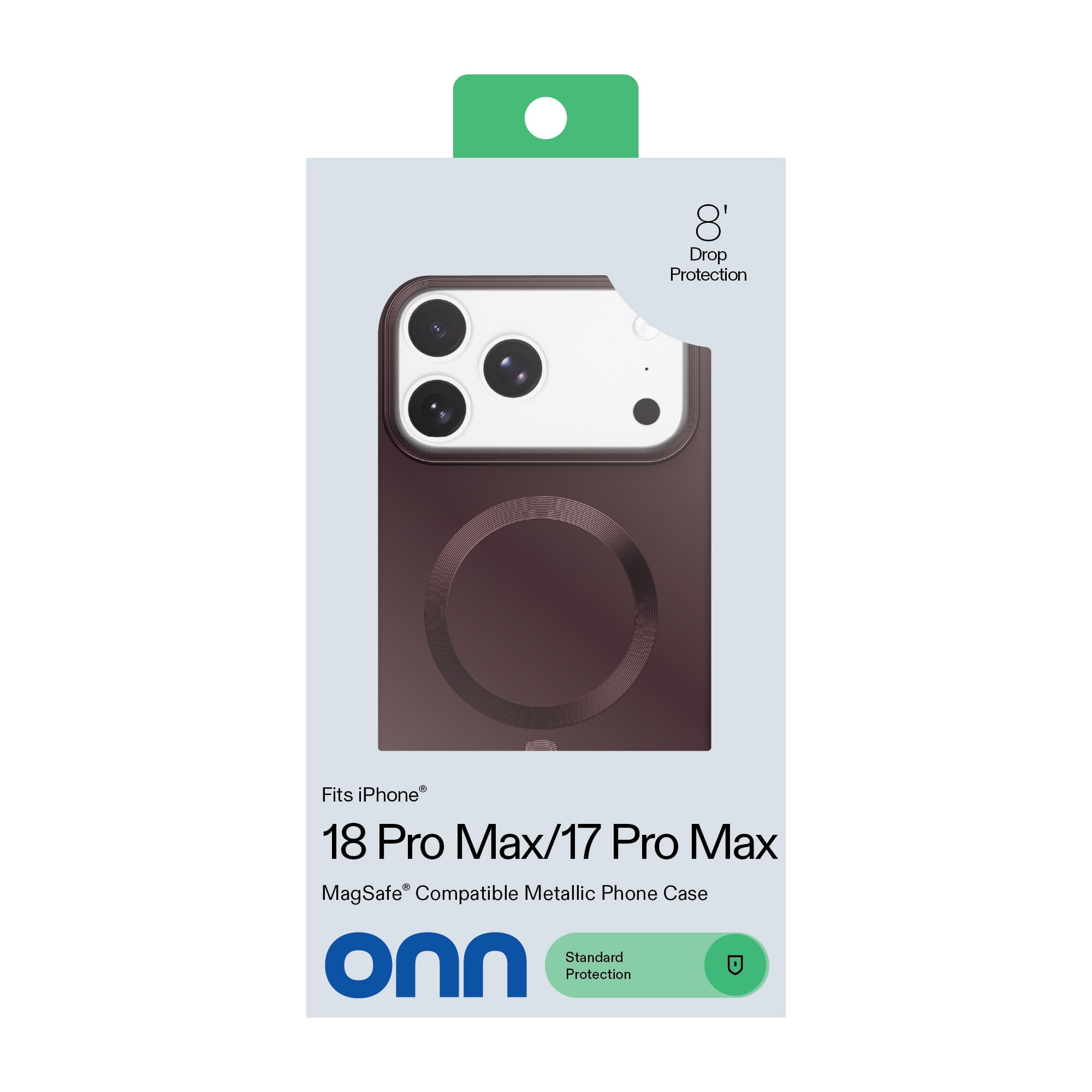 onn Soft Touch Phone Case for iPhone 18 Pro Max / 17 Pro Max, MagSafe Compatible - Plum Chocolate