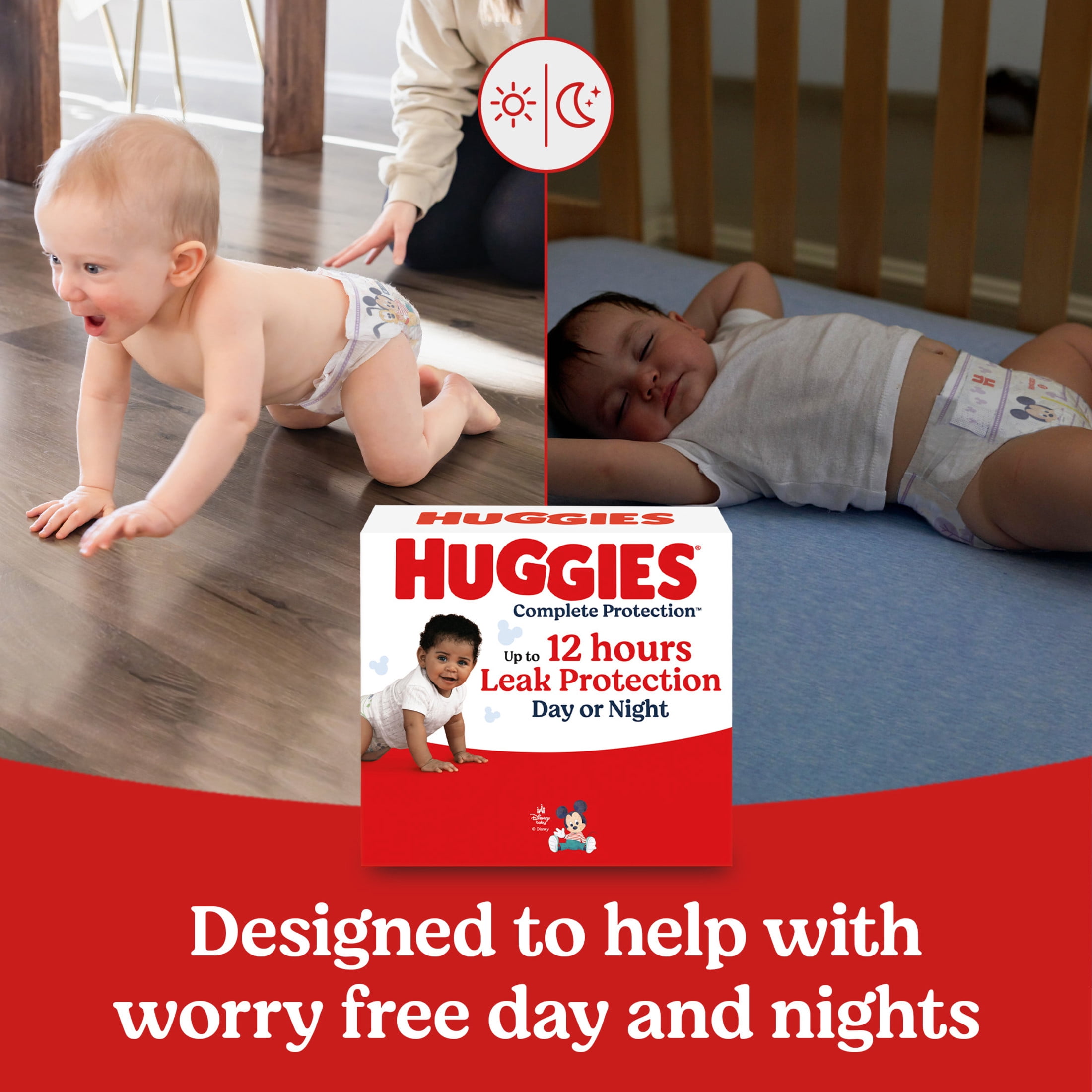 Huggies Complete Protection Baby Diapers, Size 4 (22-37 lbs), 104 Count