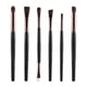 thumbnail image 1 of Cepillos de Maquillaje de Ojos Sunnimix Aplicador de Ojos Definidor en Polvo 6 Piezas Café Negro, 1 of 8