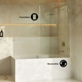 thumbnail image 3 of Voltaire 24 x 58 Frameless Pivot 3/8 in. (10mm) Ultra Clear Tempered Glass Tub Door with Gold Brushed Hardware, 3 of 6