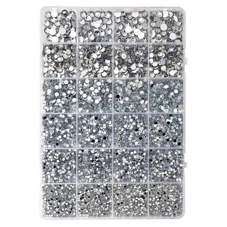 Rhinestones for Nail Art Flatback Rhinestones Kit Nail Art Rhinestone Kit Craft Rhinestones with Glue Bedazzling Kit Rhinestones Rhinestones for Crafting Nail Art Charms Kit