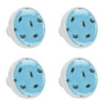 thumbnail image 1 of 4 Pcs Spiders and Spider Webs Knobs for Kitchen Cabinet Cupboard Dresser Bookcase Drawer Pulls Handles Round Home Decor, 1 of 5
