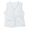 thumbnail image 2 of jtjvou Puffer Vest for Women Windproof and Waterproof Sleeveless Jacket with Pockets Button Closure V-Neck Fleece Lined White L, 2 of 6