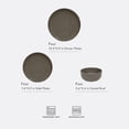 thumbnail image 3 of KINGSTONE 12 Piece Dinnerware Set, Solid Taupe Gloss Ceramic, Service for 4, Plates and Bowls Set, Dishwasher & Microwave Safe, 3 of 10