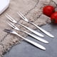 thumbnail image 4 of 10 piezas de acero inoxidable reutilizables tenedores de fruta pastel aperitivo postre ensalada cubiertos tenedor juego de dos tenedores herramienta de cocina 13 cm, 4 of 5