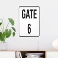 thumbnail image 5 of Gate 6 Sign Tin Sign Warning Metal Sign Vintage Sign Wall Decor for Home Farm Bar Coffee Shop Club Decoration 8x12 Inch, 5 of 7