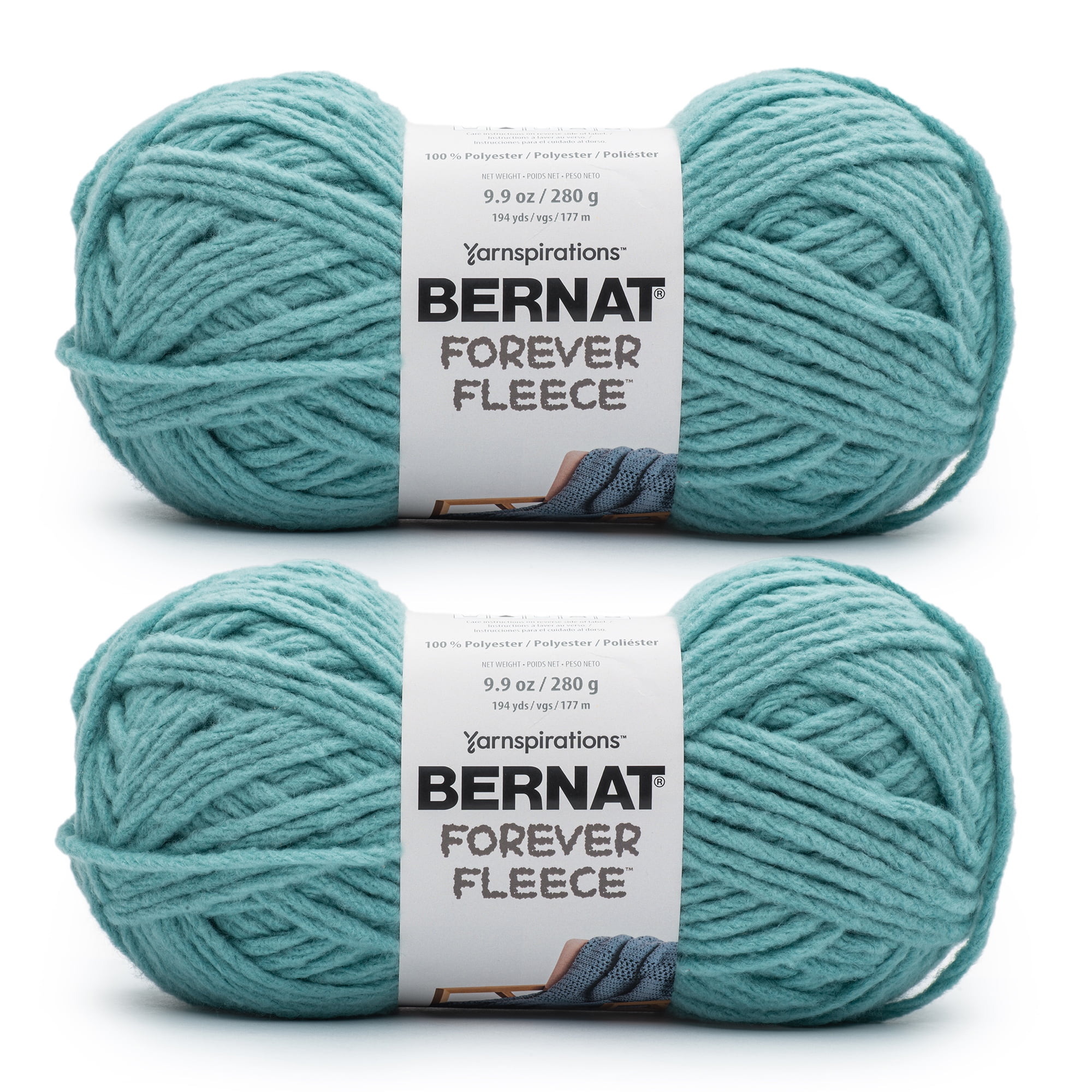 Bernat® Forever Fleece™ 6 Super Bulky Polyester Yarn, Blue Teal 9.9oz