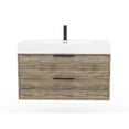 thumbnail image 3 of Cutler Kitchen and Bath Savoy 30" Wood Wall Mount Bathroom Vanity in Brown, 3 of 3