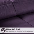 thumbnail image 4 of Superior Basketweave Plush Down Alternative Comforter, Twin XL, Plum, 4 of 13