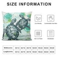 thumbnail image 5 of COMIO Sea Turtle Throw Pillow Cover  Graffiti Hand Drawn Ocean Animal Decorative Pillow Case Lodge Cabin Wooden Stripes Cushion Cover for Home Bed Sofa Office, 5 of 5