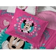 thumbnail image 5 of Disney Minnie Mouse Pink Flower Child 7 Piece Full Size Comforter Set with Shams, 5 of 5
