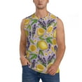 thumbnail image 3 of Uemuo Lavender Flowers Pattern Men's Sleeveless T-Shirt,Muscle Athletic Tank Top, Moisture-wicking Quick-dry Breathable Classic Tee Top for Gym Run Outdoor Sports-XX-Large, 3 of 8