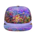 thumbnail image 2 of Haiem Colorful Purple Cosmos Flower Classic Snapback Cap Flat Bill Hat Baseball Cap Adjustable Size Cotton Dad Hat, 2 of 9