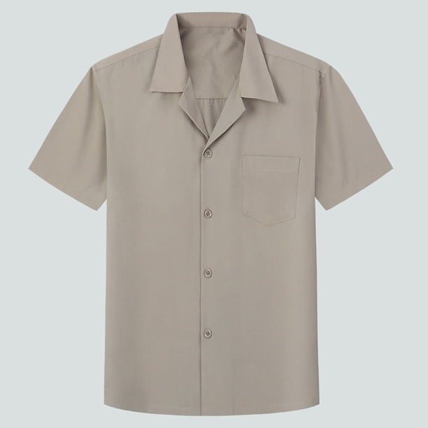 pstuiky camisetas de hombre, Suéter casual de manga corta con cuello vuelto, cómodo y liso para hombre camisas casuales para hombre xl