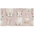 thumbnail image 2 of Rabbits Pink 3 Ring Binders 1.5 inch Hardcover File Folders with Interior Pockets A4 Size Organizer for School Office Hospital Set of 2, 2 of 8
