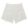 thumbnail image 5 of HOWPAY Womens Jean Shorts Baggy Wide Leg High Waisted Distressed Denim Pants With Pockets Stretchy Loose Fit Summer Casual Comfy Y2K Shorts White L, 5 of 9