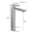 thumbnail image 7 of JERFIT Modern Single Handle Bathroom Sink Faucet with Pop-Up Drain, Brushed Nickel Waterfall Vessel Vanity Basin Faucet for Bathroom, 7 of 7