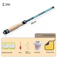 thumbnail image 1 of Small Fishing Rod, Light Action Spinning Rod with Solid Wood Handle, 30cm Collapsed Length for Travel, Includes Fishing Line Set and Tools, 1 of 8