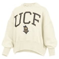 thumbnail image 2 of Women's Pressbox Natural UCF Knights Oversized Waist-Length Crewneck Sweatshirt, 2 of 3