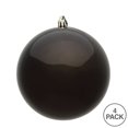 thumbnail image 3 of Vickerman 6" Gunmetal Shiny Ball Ornament, 4 per Bag, 3 of 5