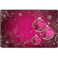 thumbnail image 4 of SKYSONIC Christmas Balls Purple Non-Slip Area Rug, Winter Xmas Theme Floor Carpet Comfort Floor Mats Decor for Indoor Front Porch Living Room Bedroom Kitchen, 36"x24", 4 of 5