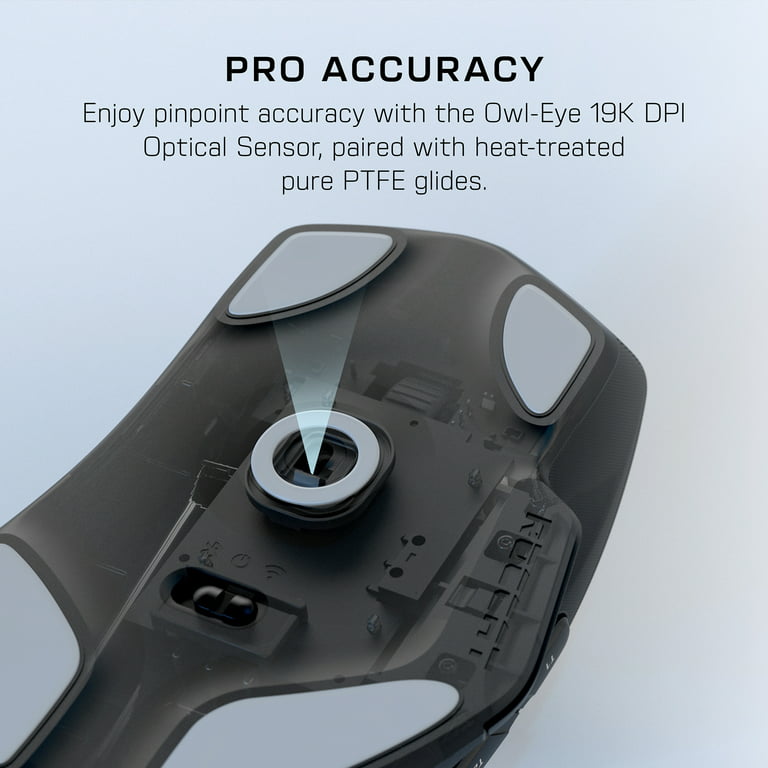 ROCCAT Kone XP Air – Wireless Customizable Ergonomic RGB Gaming  Mouse, 19K DPI Optical Sensor, 100-hour Battery & Charging Dock, 29  Programmable Inputs & AIMO RGB Lighting, 4D Wheel – Black 