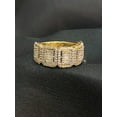 thumbnail image 6 of Pave 1.40 Cts Round Baguette Shape Diamonds Unisex Hip Hop Band Ring In Hallmark 14K Yellow Gold, 6 of 13